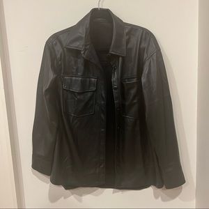 Leather shacket
